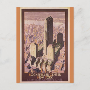 Carte Postale Vintage Rockefeller Center New York City Travel