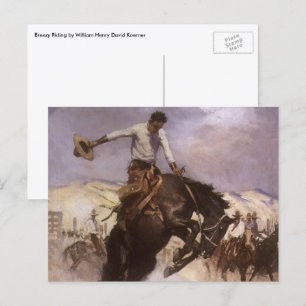 Carte Postale Vintage Rodeo Cowboy, Breezy Riding par WHD Koerne
