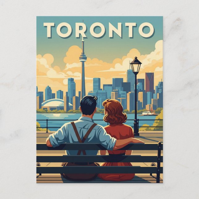Carte Postale Vintage Romantique Toronto Canada Voyage (Devant)