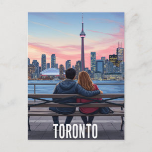 Carte Postale Vintage Romantique Toronto Canada Voyage