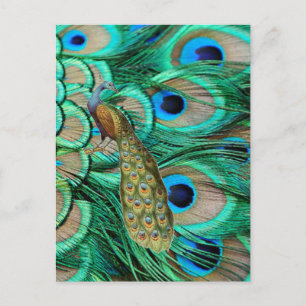 Carte Postale vintage romantique turquoise turquoise mariage pao