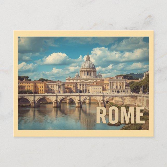 Carte Postale Vintage Rome Travel (Devant)