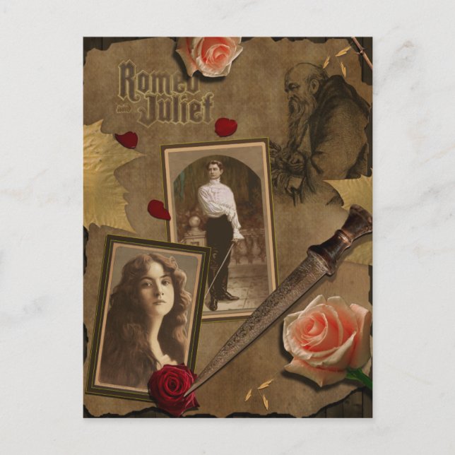 Carte postale vintage Romeo et Juliet Scrapbook (Devant)