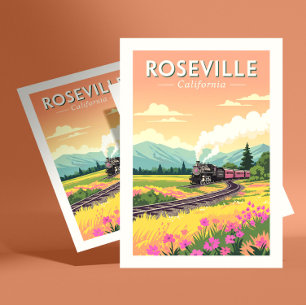 Carte Postale Vintage Roseville Californie