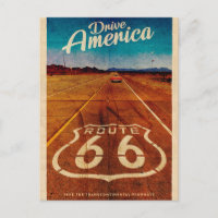 Carte postale vintage Route 66