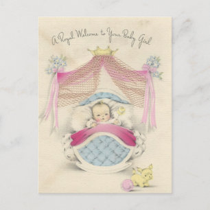 Carte Postale Vintage "Royal Baby Girl"