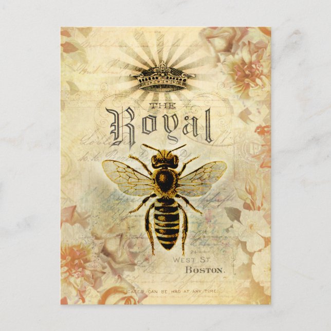 Carte Postale Vintage Royal Bee (Devant)