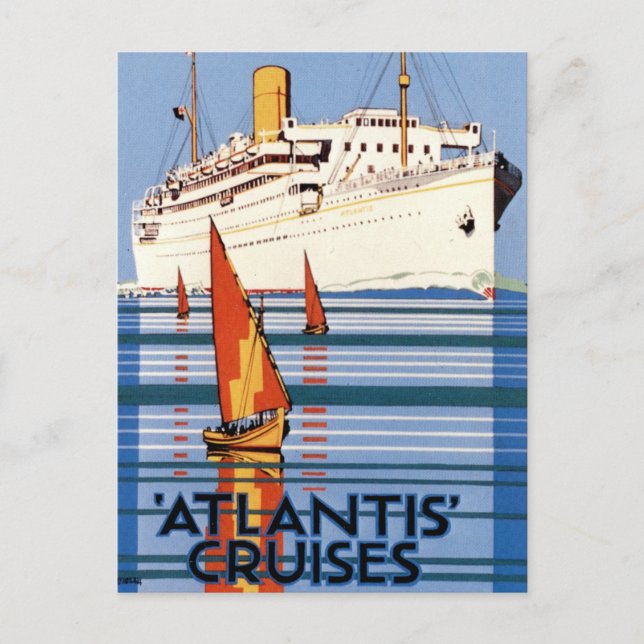 Carte postale vintage Royal Mail Atlantis Cruises (Devant)