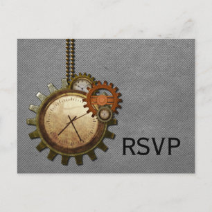 Carte postale vintage RSVP, Gris