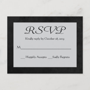 Carte postale vintage RSVP Gris et Noir