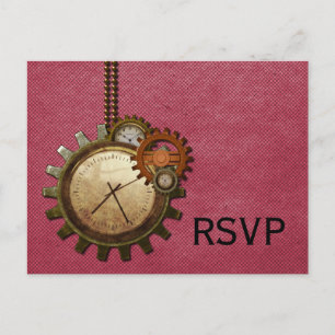 Carte postale vintage RSVP, rose