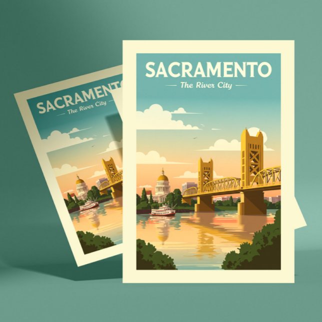 Carte Postale Vintage Sacramento (Créateur téléchargé)