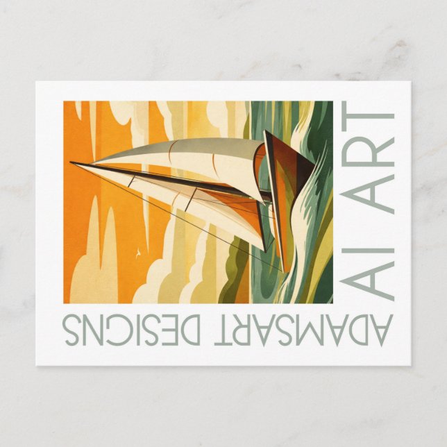 Carte Postale Vintage Sailboat Adventure Retro Nautical  (Devant)