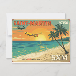 Carte postale vintage Saint-Martin SXM 97150 –