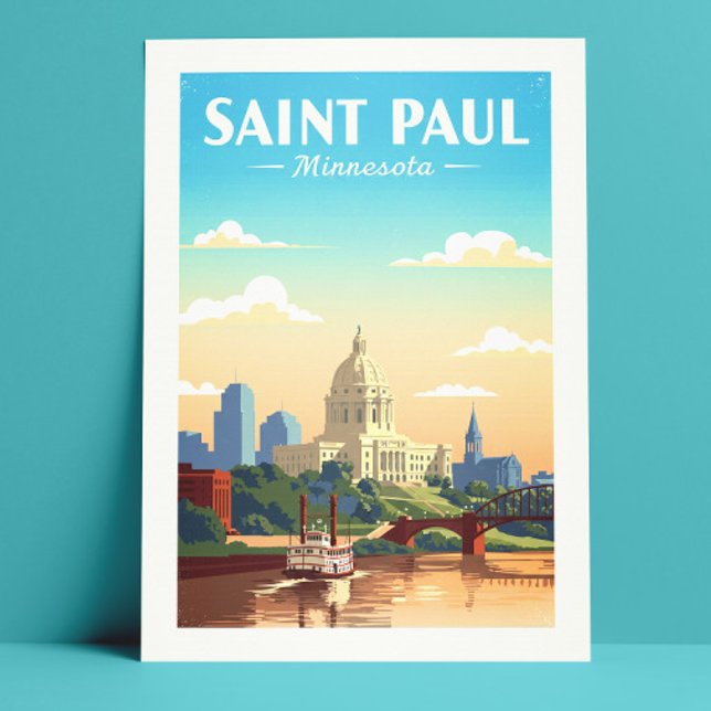 Carte Postale Vintage Saint Paul Minnesota (Créateur téléchargé)