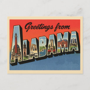 Carte Postale Vintage "Salutations de Alabama"