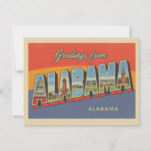 Carte Postale Vintage "Salutations de Alabama"