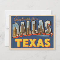 Vintage "Salutations de Dallas, Texas