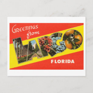 Carte Postale Vintage Salutations de Largo, Floride