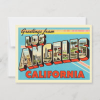 Vintage "Salutations de Los Angeles, Californie"