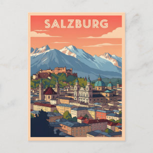 Carte Postale Vintage Salzbourg Autriche