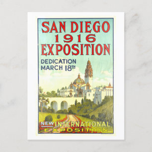 Carte postale vintage San Diego Exposition 1916