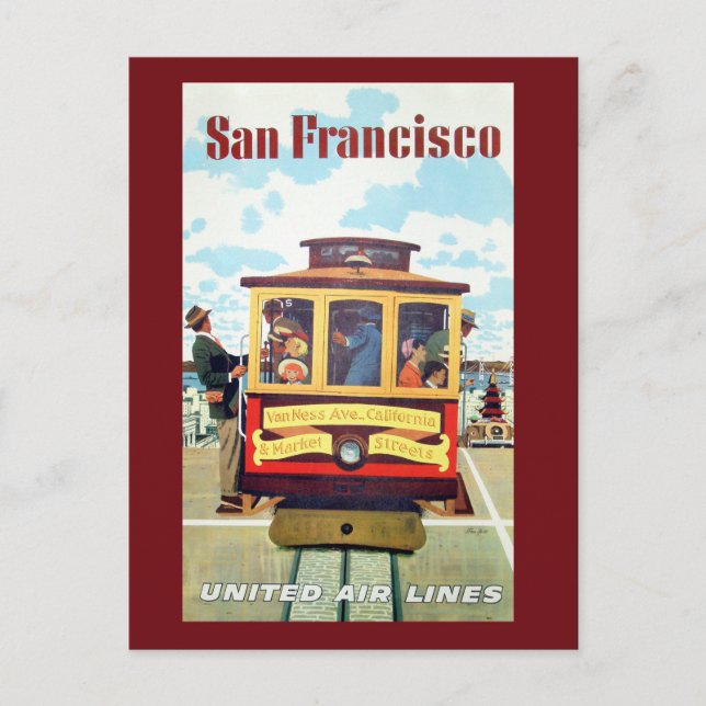Carte postale vintage San Francisco (Devant)