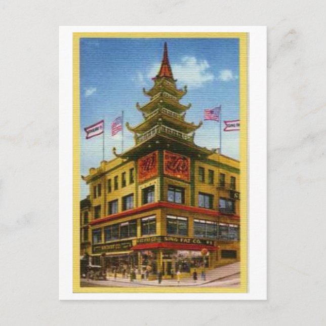 Carte postale vintage San Francisco Chinatown (Devant)