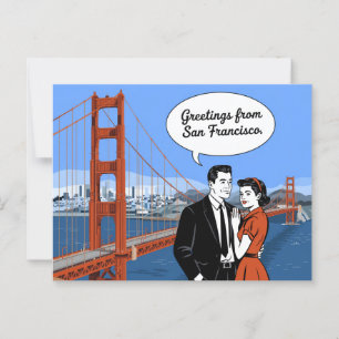 Carte postale vintage San Francisco   Salutations 