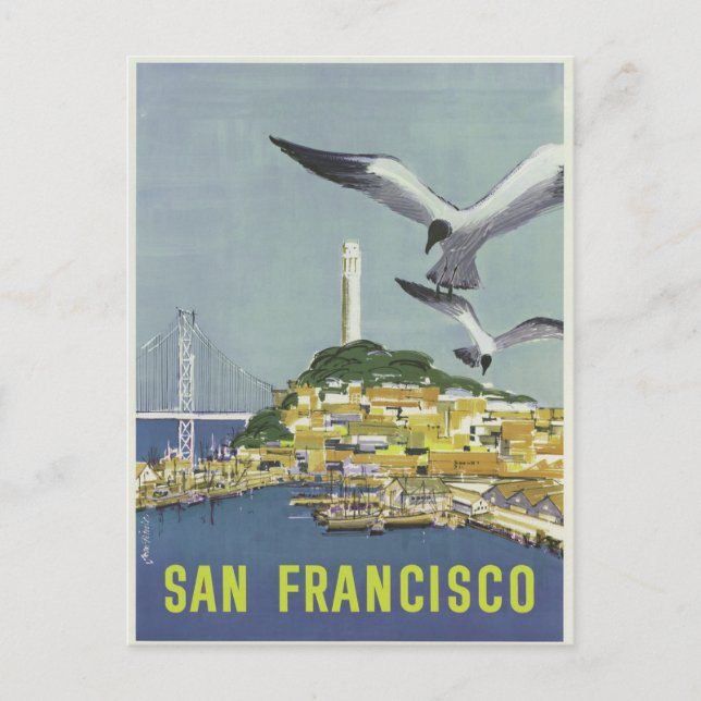 Carte Postale Vintage San Francisco Travel (Devant)