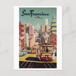 Carte postale vintage San Francisco Travel Poster