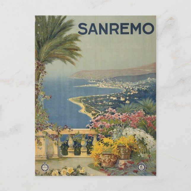 Carte postale vintage San Remo Italien Travel (Devant)