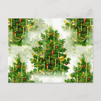 Carte Postale Vintage sans couture Victorian Christmas Tree Moti