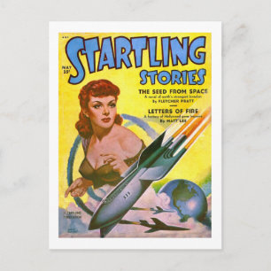 Carte Postale vintage Sci Fi Comic Startling Stori