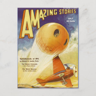 Carte Postale Vintage Sci Fi livre couverture art U.F.O.