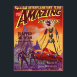 Carte Postale Vintage Sci Wifi couverture art Voyage spatial<br><div class="desc">Carte postale vintage Sci Fi espace art bande dessinée art livre couverture art - Voyagez sur une autre planète - visitez des créatures d'autres pays - explorez l'univers</div>