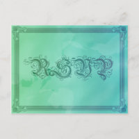Carte postale vintage Sea Blue & Green RSVP