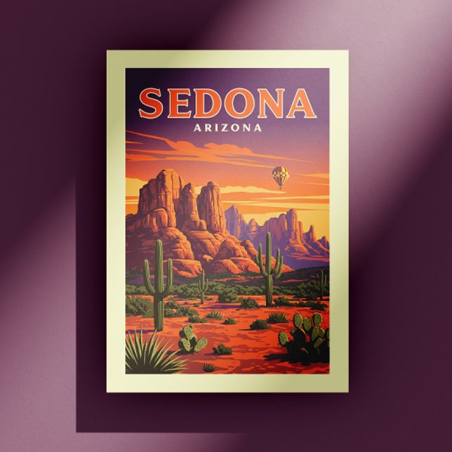 Carte Postale Vintage Sedona Arizona (Créateur téléchargé)