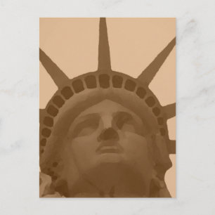 Carte postale vintage Sepia Tone Statue of Liberty