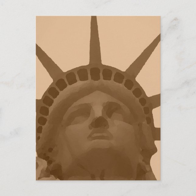 Carte postale vintage Sepia Tone Statue of Liberty (Devant)