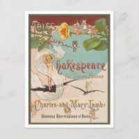 Carte postale vintage Shakespeare Book Cover