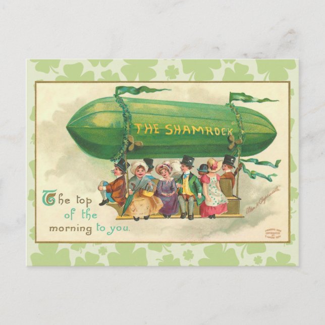 Carte postale vintage Shamrock Blimp (Devant)