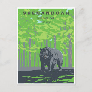 Carte Postale Vintage Shenandoah National Park Travel Virginie