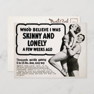 Carte postale vintage Skinny et Lonely Advertiseme
