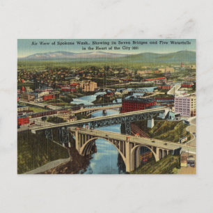 Carte Postale Vintage, Spokane, Washington