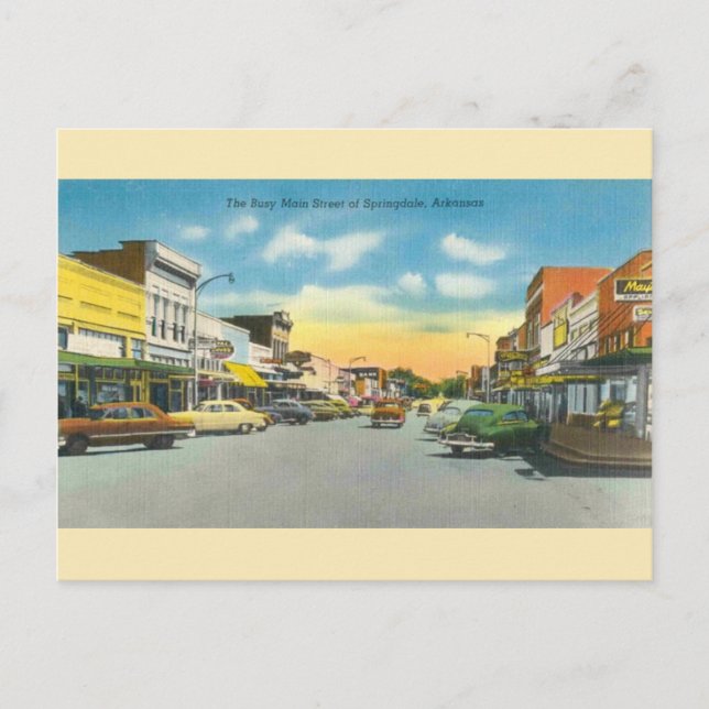Carte postale vintage Springdale Arkansas (Devant)