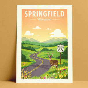 Carte Postale Vintage Springfield Missouri