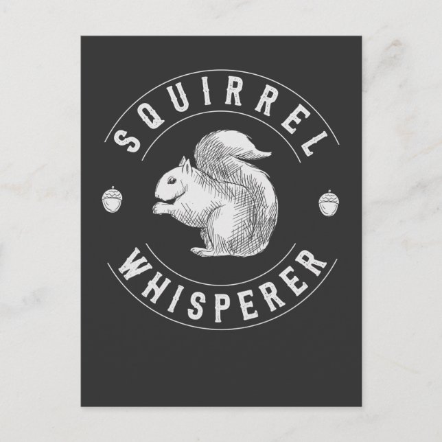 Carte Postale Vintage Squirrel Whisperer Funny Amant Nut (Devant)