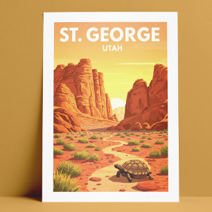 Carte Postale Vintage St. George Utah