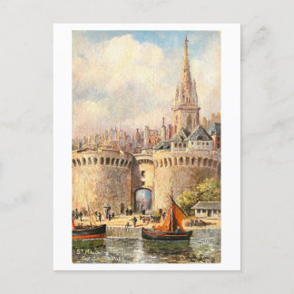 Carte postale Vintage St. Malo Grand Port